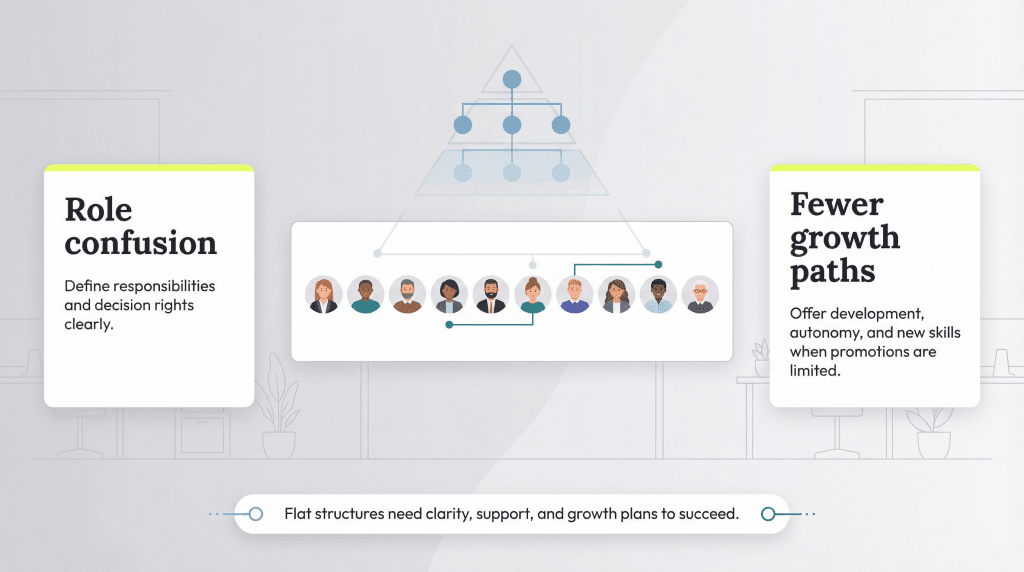 limitations of a flat org structure