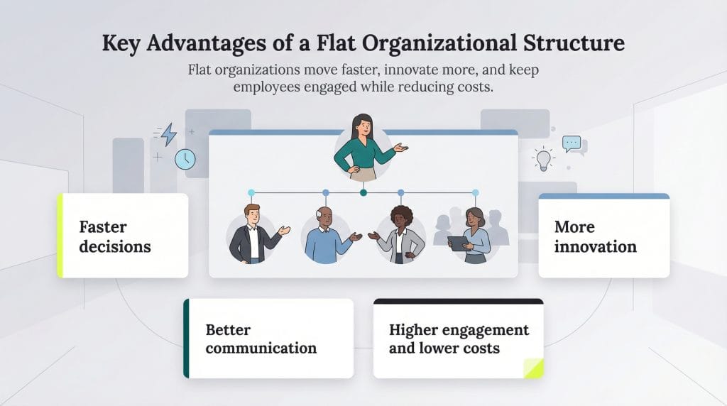 advantages of a flat org struture