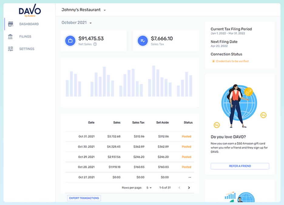 CAKE POS Davo integration