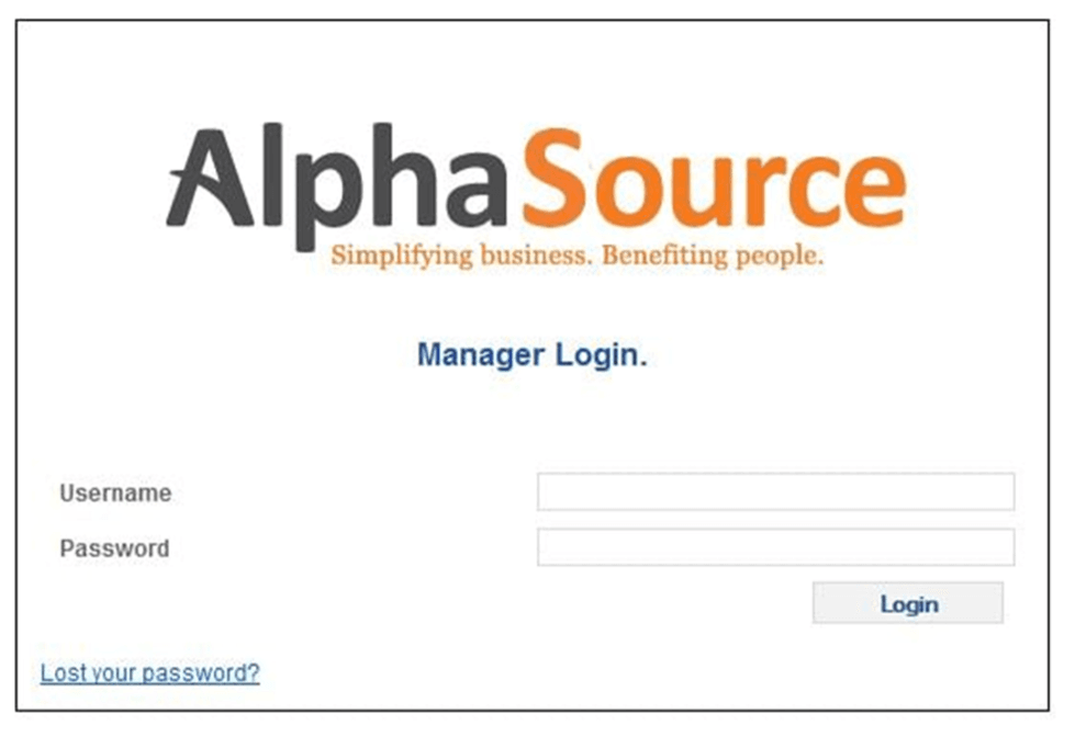 Alphastaff manager login