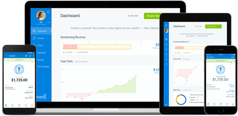 Freshbooks desktop and mobile apps