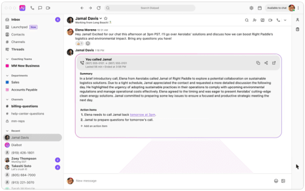 Dilapad unified inbox