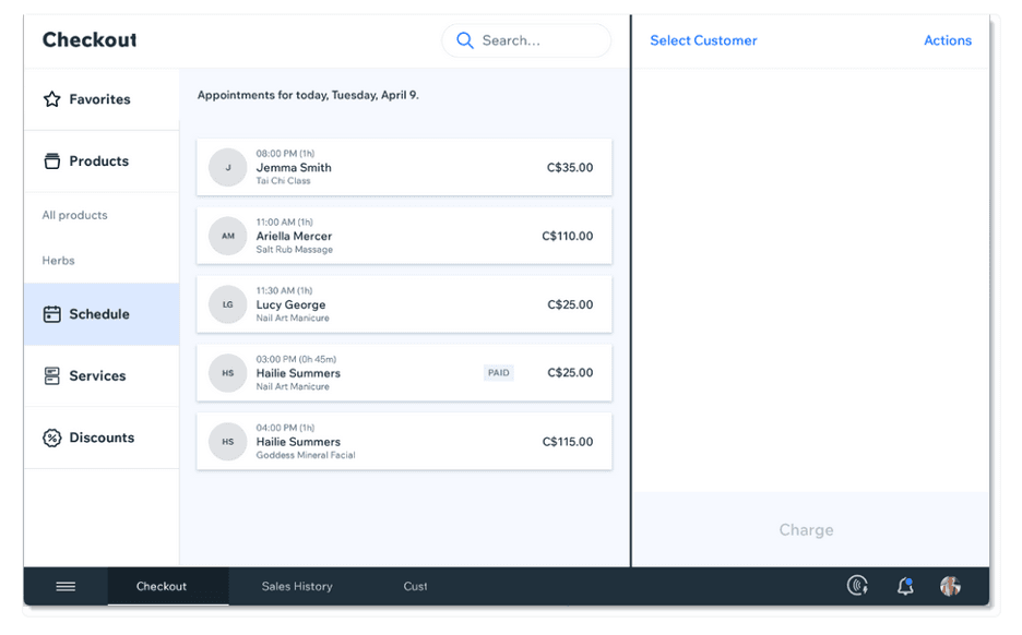 Wix scheduled payments