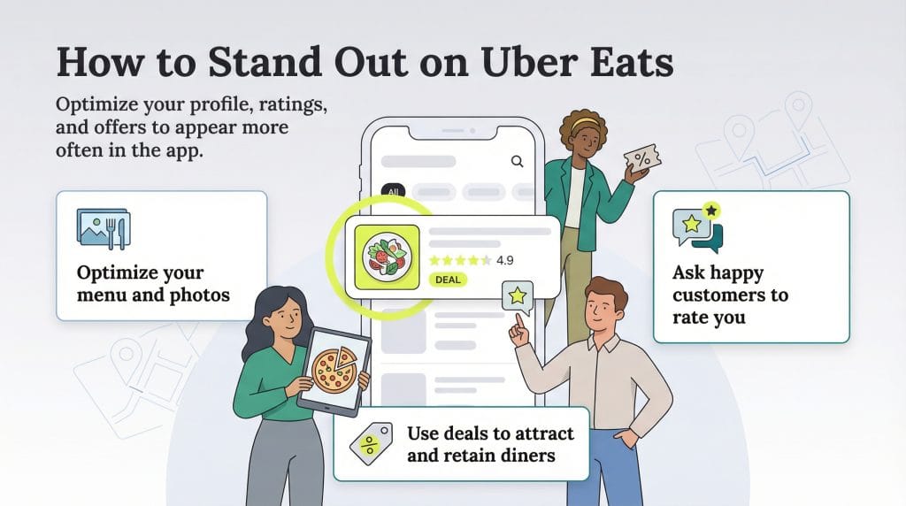 become visible on uber eats app