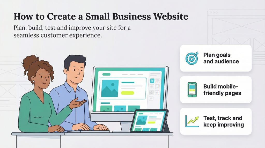 how to create a small business website