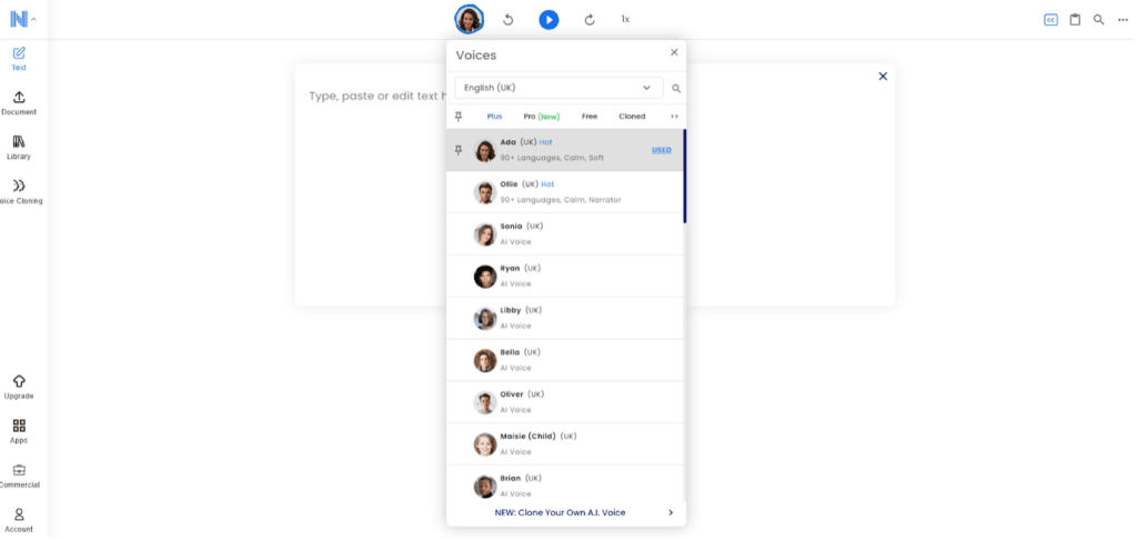 Natural Readers voices