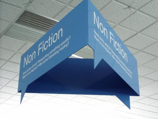 Suspended ceiling sign