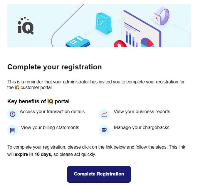 Worldpay email registration
