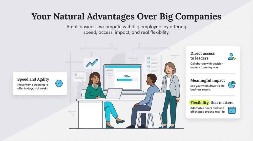 Small busines hiring advantages graphic