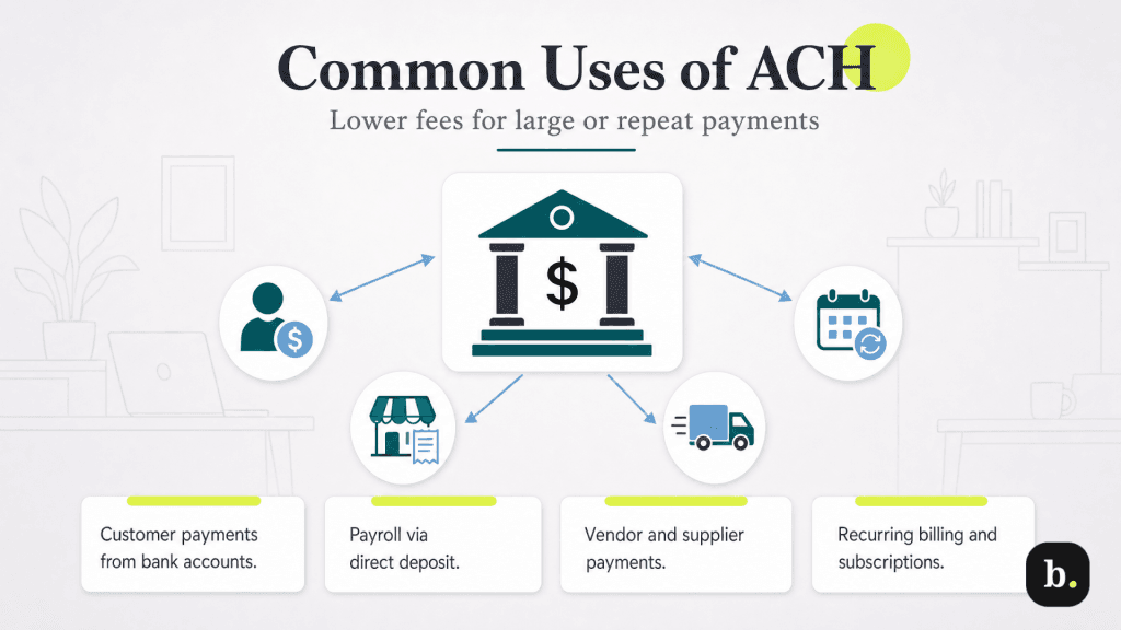 Common uses of ACH