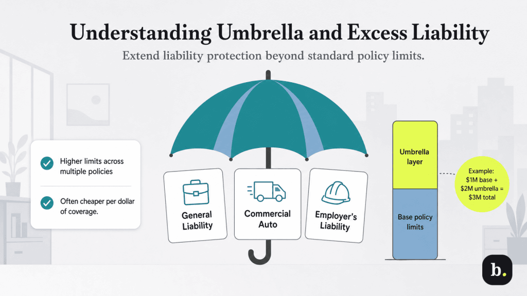 Umbrella and excess liability graphic