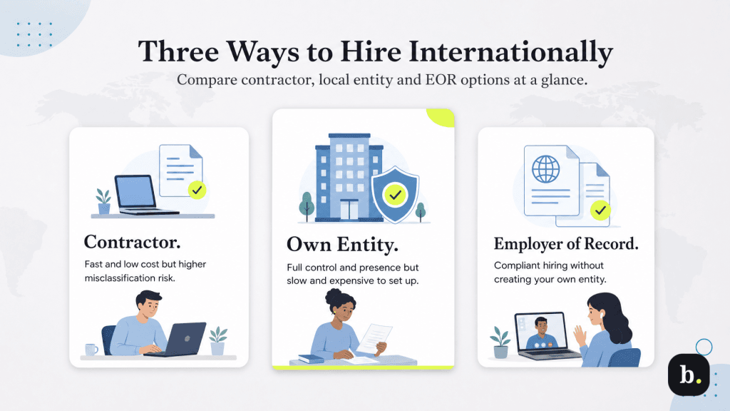 Three ways to hire internationally