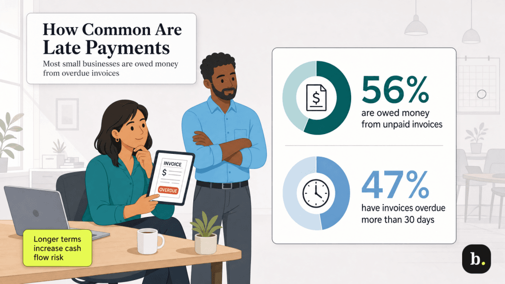 how common are late payments graphic