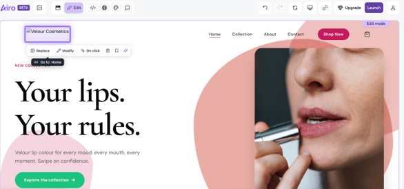 Airo AI example page