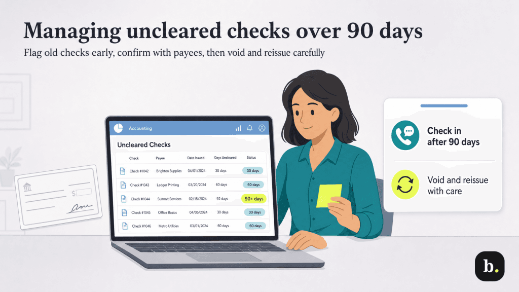 managing uncleared checks