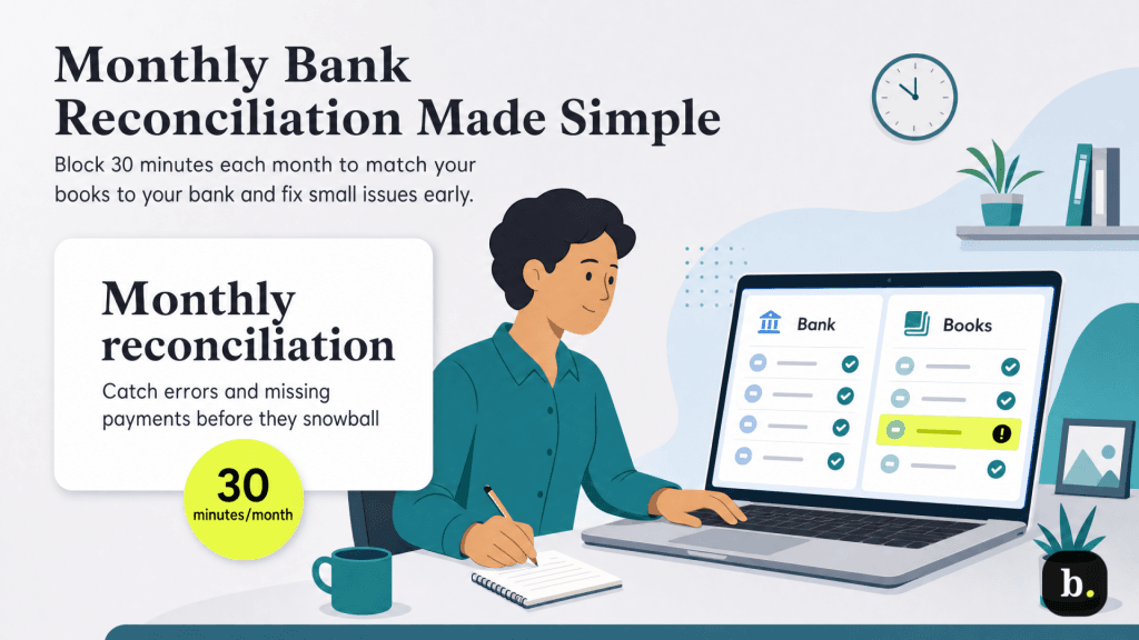 monthly bank reconciliation graphic