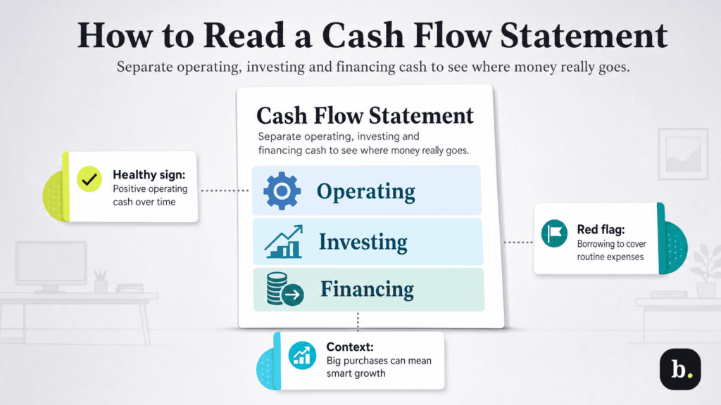 read your cash flow statement