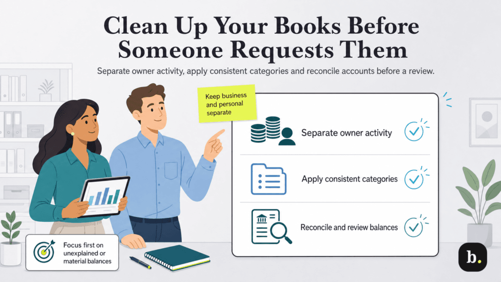 clean up books