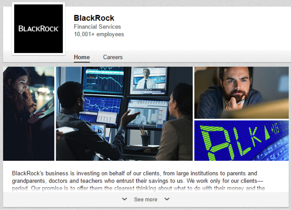 Black Rock Financial services home page screenshot