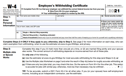 IRS Form W-4