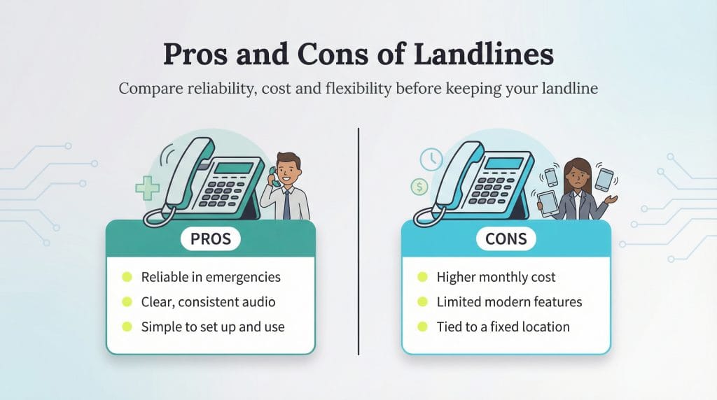 pros and cons of landlines
